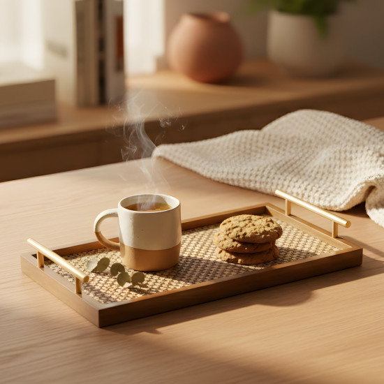 Wooden Tray Set 3 Pcs